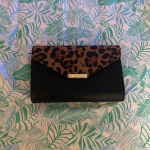 leopard clutch purse